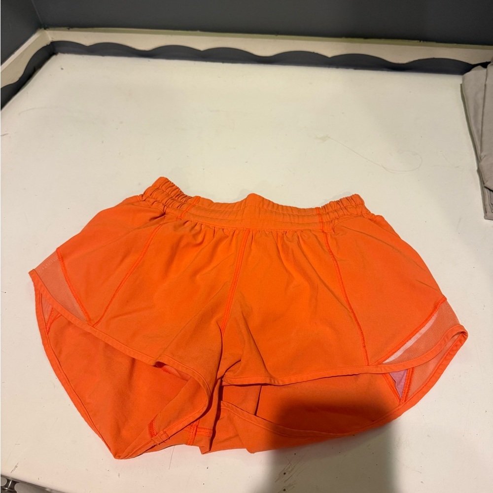 lululemon athletica Bright Orange Athletic Shorts